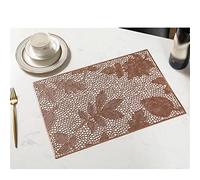 GZSLKSCD Dining Table Decoration Hollow Kitchen Placemats 6 Piece Table Mats Festive Homeware (D 46.5 * 32cm)