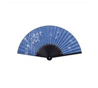 GZSLKSCD Handheld Pattern Folding Fans Paper Fans Chinese Japanese Vintage Hand Fan (Blue)