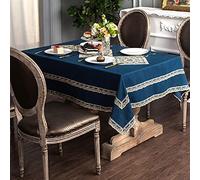 GZSLKSCD Rectangle Tablecloths Cotton And Linen Lace Coffee Table Cloth Embroidery Retro Tablecloth Round Table Cloth American Table Mat Cloth