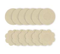 GZSYWZ 100Pcs Nipple Covers Self Adhesive Nipple Shields Ultra Thin Non Woven Nipple Stickers, Running Nipple Cover for Women Men Breast Sticker Bra Stickers Non Exposing Bra Perfectly Fit (Beige)