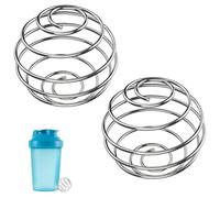GZSYWZ 2 Pieces Protein Shaker Mixer Ball - Stainless Steel Bottle Mixer Ball Wire Whisk Mixing Balls for Protein Shakes Formula, 48 * 42mm × 2 Pieces