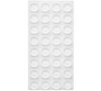 GZSYWZ 32 Pcs Adhesive Bumper Pads Clear Rubber Feet - 11x3mm Silicone Bumpers Adhesive Buffer Pads, Clear Furniture Buffer Pads for Cabinet Doors, Drawers, Glass Tops, Cupboard, Picture Frames