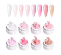 GZSYY Builder Gel for Gel Nails Builder Gel 8 Pieces World of Nails Design Gel Natural Nail Reinforcement