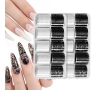 GZSYY Transfer Foil Nails 20 Rolls Nail Stickers Nail Stickers Lace Foil Nails Nail Stickers Pack of 2