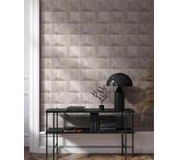 GZSZ non-woven wallpaper blocks wood look graphic beige grey 34853 (4,21£/1qm)