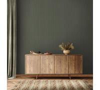 Marburg Wallpaper Green Grey Stripes Modern Stripes GZSZ for Living Room or Bedroom Made in Germany 10,05 x 0,53m