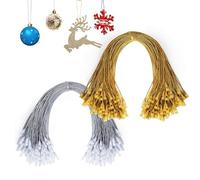 GZTFPQ 200Pcs Christmas Ornament Hooks, Hanging Ornament Hangers with Snap Ornament String for Christmas