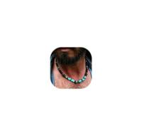 GZUQRSK Beaded Necklace for Men,Handmade Men Turquoise Beaded Choker,Natural Wood Bead Necklaces Africa Wooden Chain Statement Unisex Strand Necklaces Hip Hop Beach Jewelry, 1, Wood, No Gemstone