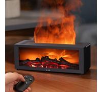 Gzvxuny Aromatherapy Diffuser, Diffuser Essential Oils with 7-Color Light Flames, Humidifier, Fragrance Oil Diffuser for Room Fragrance - 4 Timers and Waterless