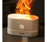 Gzvxuny Flame Essential Oil Diffuser, Upgrade 7 Colour Lights Aromatherapy Diffuser, Super Quiet Air Humidifier, Electric Aroma Diffuser, Waterless Auto-Off for Home Office Room