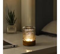 GZWANHANGMY Mini Soft WarmLight Battery Operated Portable Night Light with Timer, Small Glass Vintage Dim Sleep Nightlights for Adults