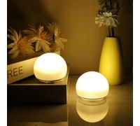 GZWANHANGMY Portable LED Night Light, Battery Operated Night Light,Soft Eye Caring Night Light for Sleep Aid，Bedroom Lamps,Wireless Warm Light with Timer(2PCS)