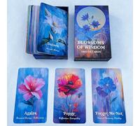 GZXINKE Blossoms of Wisdom Oracle Deck, Flower Oracle Cards for Beginners, Psychological Insight, Nature Oracle, Healing, Growth, Love Oracle Deck for Spiritual Guidance