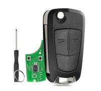 GZXNKEY 2 Buttons For Vauxhall Corsa D Remote Key Fob Replacement For Vauxhall Corsa Key Fob Meriva B Key Delphi system PCF7941Chip