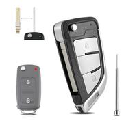 GZXNKEY 2 Buttons For VW Key Fob Cover Upgrade Key Case Shell For Volkswagen VW Transporter T5 T6 Amarok Key DIY Replacement VW Transporter Key Case with Pin Removal Tool
