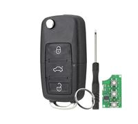 GZXNKEY Car Key for Volkswagen Skoda Octavia VW Golf MK5 Caddy Jetta Seat Leon MK2 with ID48 Chip FCCID 1J0959753DA with Word Screwdriver and Key Ring 433MHz VW Key