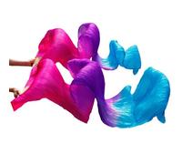 GZXXB Belly Dancing Fan Artificial Women Silk Belly Dance Fan 1 Pair(04,180cm Imitation Silk)
