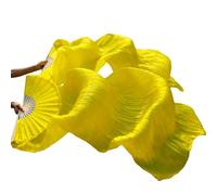 GZXXB Belly Dancing Fan Artificial Women Silk Belly Dance Fan 1 Pair(15,180cm Imitation Silk)