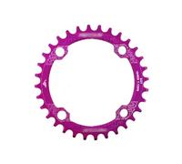GZXXB Bike Chain Ring Aluminum 104BCD 32T Chainring,Narrow Wide Chain Ring MTB Mountain Bike Bicycle 34T 36T 38T Crankset Tooth Plate Parts(Round,32T_PURPLE_104MM)