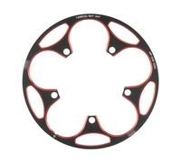 GZXXB Bike Chain Ring Aluminum 130BCD 50T-54T 56T-60T Road Bicycle Crank Set Aluminum Alloy Protective Plate Single Disc Sprocket Gear Strong Cover(50T-54T,Red disc)