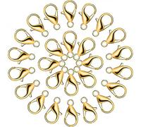 GZXYUAN 100Pcs Lobster Clasps Lobster Claw Clasps Necklace Lobster Claw Clasp Gold Plated Lobster Claw Clasps