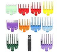 GZYCKJ 11 Pcs Universal Guard Set for Beard Trimmer and Hair Clippers, Compatible with Wahl Clipper Guards, 1.5mm to 25mm Multicolour Guide Combs with Brush