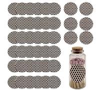 GZYCKJ 42 Pcs Match Striker Stickers, Adhesive Replacement Strikers Paper Match Holder and Glass Jar, Round Striker Strips for Fireplace and DIY