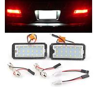 GZYF 1 Pair 12V LED Car Exterior License Plate Tag Lights Rear Car Number Plate Frame Lamps Waterproof Rainproof for 500/500c & for 2007-2016 (European version)