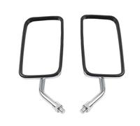GZYF 1 Pair Rearview Mirrors Rectangle Rearview Side Mirrors Chrome For all motorcycles or bike's if it uses standard 10mm Mount
