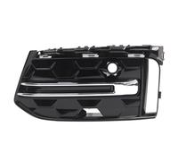 GZYF 1 Pc Chrome+Glossy Black ABS Light Covers & Lenses Fog Lamp Cover Front Fog Light Frame Front, Left For Audi A6 C8 23-25, For Audi S6 23-25