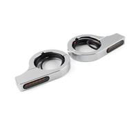 GZYF 42-46MM Fork LED Turn Signal Light Clamp Indicator Amber Lamp CNC Chrome for Motorcycle