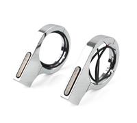 GZYF 54-58MM CNC LED Fork Amber Turn Signal Light Indicator Clamp Lamp Chrome for Motorcycle