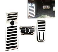 GZYF Anti-Slip Automatic Foot Rest Pedal Foot Pedal Rest Pedal Fuel Gas Accelerator Brake Pedal Pads Cover Kit For M Quattro porte Ghibli 2014-2019 Left Hand Drive, Silve
