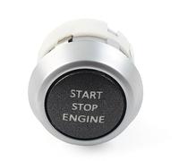 GZYF Auto Start Stop Push Knob Button Trim Covers, Ignition Button Center Engine Switch Control Ring Knobs Button Decoration for Freelander 2 2008-2012 LR023490, Silver and Black