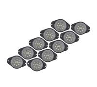 GZYF Car Auto 10 Pcs Round Side Light Winding Lamp Side Marker Lamp For Car Bus Truck Trailer Lorry Tractor Camper Motorhome Pickup Boat Van Caravan RV, White