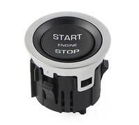 GZYF Car Push Knob Button Cover, Start Stop Control Pushbutton Switch Console Trim Ring Cover For Jaguar XJ 2010-2013 C2D4509, Silver and Black
