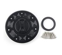 GZYF Gas Caps Motorbike Fuel Filler Cover Gas Tank Cap Protector for Ninja 500 ZX-6 ZX-7 ZX-9 ZRX-1100 GPZ500 1999-2007 Black