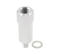 GZYF Silver Adapter Temperature Sensors Water Sensor 1 Pc For GM LS Series s Aluminum M12-1.5 to 3/8" NPT Extended Length
