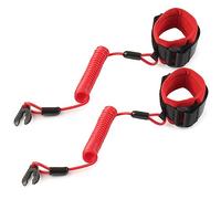 GZYF Thicken Stop Kill Safety Lanyard Universal Boat Engine Emergency Tether Cord with Wrist Strap for Jet Ski Replace EW2-68348-00-00, red, 2 pcs
