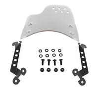 GZYF Windscreen Front Windshield Wave Windshield Silver Plastic+Iron for Scrambler 800 2015-2024 (Except For Cafe Racer and For 1100 model) for Scrambler 400 2015-2024 1 Pc