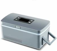 GZYHDC Medicine Refrigerator, Insulin Cooler Box, Rechargeable Portable Smart Medicine Refrigerated Box, For Cars, Homes, Outdoors, Medicine Refrigerator(2 Battery)