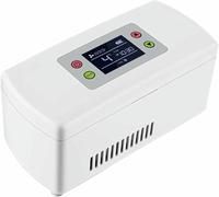 GZYHDC Medicine Refrigerator, Insulin Refrigerator, Electric Cooler Portable Travel Box Thermostat 2-8 Degrees With LED Display(2*battery)