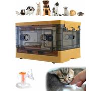 GZYHDC Mini Pet Atomization Nest for Kitten Puppy, Brooder Nursery Whelping Box, Home Oxygen Inhalation Chamber Hospital (Without Nebulizer Machine)(Orange)