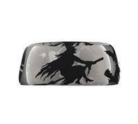 GZYL Halloween Witch printed Pencil Bag Leather Pencil Pouch Portable Pencil Case