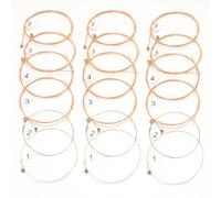 GZYUJIEMEDIA (3 Sets) 6 Pieces Acoustic Guitar Strings (String Gauge 0.01-0.05),(10-50), Replacement Bronze Strings, Ideal for Beginners and Performers - (Color, Red Copper)