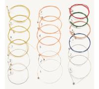 GZYUJIEMEDIA (3 Sets) 6 Pieces Acoustic Guitar Strings (String Gauge 0.01-0.05),(10-50), Replacement Bronze Strings, Ideal for Beginners and Performers - (3 Mixed Colors)