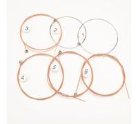 GZYUJIEMEDIA 6 Pieces Acoustic Guitar Strings Set (String Gauge 0.01-0.05),(10-50), Replacement Bronze Strings, Ideal for Beginners and Performers - (Color, Red Copper)