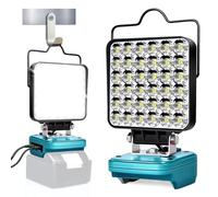 GZYZ LED Work Light for Makita 14.4/18V Battery,108W 5400LM Flashlight Cordless Flood Lights with Low Voltage Protection & USB Type-C Charging for Outdoor, Camping, Job Site Lighting (No Battery)