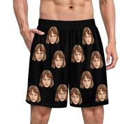 GZYZXP Custom Short Pajamas, Custom Face Pajamas, Personalised Pyjamas Shorts PJs Nightwear Loungewear Gifts, Personalised Women/Men Pajamas with Faces Photo