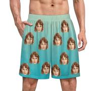 GZYZXP Custom Short Pajamas, Custom Face Pajamas, Personalised Pyjamas Shorts PJs Nightwear Loungewear Gifts, Personalised Women/Men Pajamas with Faces Photo